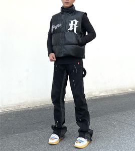 2024 Top Tendance PU Garçons Rembourré Puffy Gilets Personnalisé Hiver Plus La Taille Hommes Veste avec Caractéristique Respirante En Gros Vêtements D'extérieur - Product Image 4