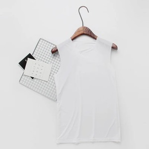 Cool Men's Cotton Tank Tops No Trace Vest Undershirt Fitness Body Shaper con diseño sin mangas para correr y Deportes - Product Image 1