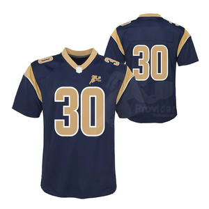 100% poliéster hecho buen Material hombres fútbol americano Jersey alta calidad manga corta secado rápido - Product Image 1