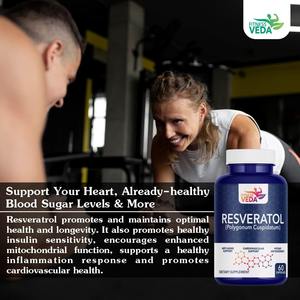 Puissantes capsules de resvératrol naturel avec soutien antioxydant pour le cœur, les articulations, l'immunité et le bien-être général – Complément alimentaire quotidien - Product Image 2