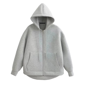 Sudaderas con capucha de lana de algodón para salón, sudaderas con cremallera de suministro de fábrica OEM, sudaderas con capucha con cremallera para mujer al por mayor - Product Image 1