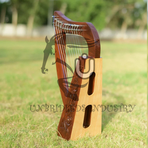 Harpe pour bébé, harpe à levier celtique à 12 cordes, harpe folklorique, musique irlandaise, fabriquée à la main en bois de hêtre, support durable, sac de transport et clé d'accordage - Product Image 2