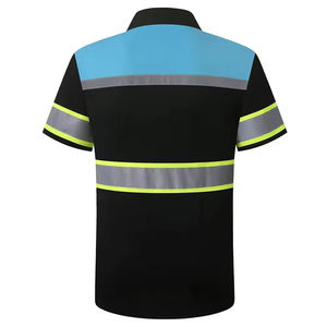 Camisa de Trabajo de Seguridad Personalizada con Cinta Reflectante, Alta Visibilidad, Manga Larga, Duradera, Transpirable, Anti-UV, Poliéster, Ropa de Trabajo de Construcción - Product Image 2