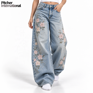 Jeans en denim noir pour femmes OEM, jeans taille haute, fournisseur de marques privées pour collections de boutiques américaines en gros - Product Image 4