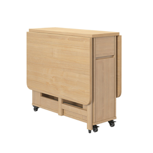 Table à manger pliante Lecce style moderne 1,4 m, ensemble de table à manger en bois et pierre frittée, table à manger en marbre assemblée, idéale pour la cuisine - Product Image 4