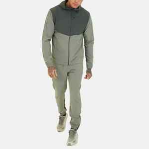 Combinaison coupe-vent personnalisé pour hommes, veste de sport en nylon, survêtement jogging coupe-vent à demi fermeture éclair pour hommes - Product Image 6