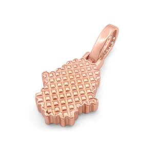 Llamativo 925 plata esterlina Esmeralda Hamsa Moissanite diamante colgante Hip Hop diamante joyería colgante para hombres y mujeres - Product Image 3