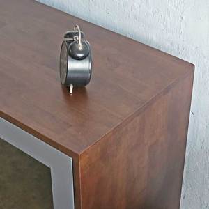 Archivador Moderno de Dos Niveles con Puertas de Vidrio Ajustables, Madera de Caucho THS68056 para Taller, Almacén o Dormitorio - Product Image 4