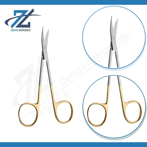 Tijeras de ligadura Inserto duro de carburo de tungsteno, instrumentos quirúrgicos curvos de 145mm de largo Fabricante de Pakistán - Product Image 3