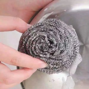 Éponges à récurer en spirale en acier inoxydable robustes Casalina Inox, lot de 4, pour le nettoyage de la cuisine - Product Image 3