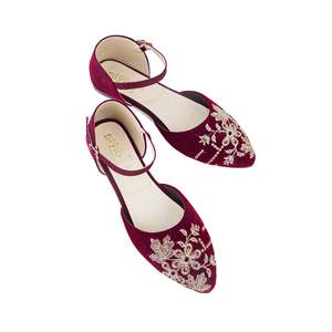 Maroon WN5325 Sandales à talon avec dos ouvert - Product Image 1