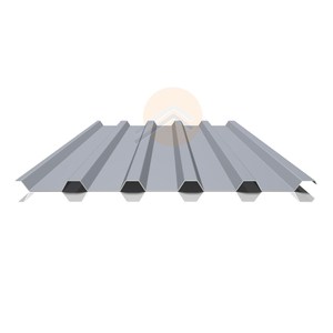 Lamiera trapezoidale 35/207 tetto acciaio 0,75 mm RAL 9006 - Alluminio bianco 25 µm/25 µm - Product Image 1