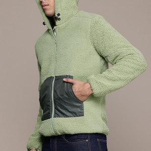 2024 hiver Premium laine hommes Sherpa veste vente chaude Premium ajusté chaud hiver porter plaine teint Technique - Product Image 2
