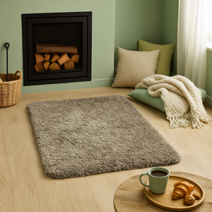 พรมเช็ดเท้าไดอะตอมไมต์สีเบจนุ่มฟู กันลื่น แห้งเร็ว ขนาด 60x50 ซม. - Product Image 2