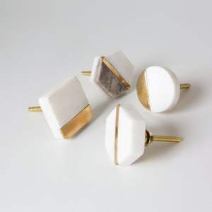 Boutons en marbre écologiques de qualité supérieure pour armoire, tiroir, meuble, quincaillerie, design Art déco, artisanat de décoration intérieure fait main, Exim - Product Image 2