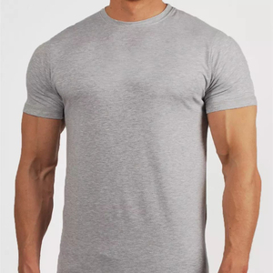 Camiseta personalizada para hombre, venta al por mayor, manga corta, cuello redondo, Camiseta de algodón de alta calidad para hombre, ropa deportiva, camiseta sólida para correr para hombre - Product Image 1