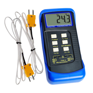 Chất lượng cao kỹ thuật số 2 kênh k-loại Nhiệt kế cặp nhiệt điện 50 ~ 1300degC cầm tay cảm biến nhiệt độ cao - Product Image 1