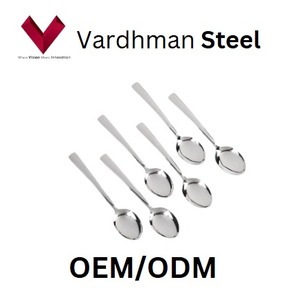 Cuillère à thé et à café en acier inoxydable de qualité supérieure à long manche avec des cuillères de service rondes de qualité alimentaire pour la maison - Product Image 5