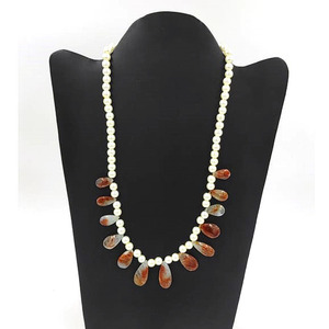 Ametrine-collares de perlas bohemios hechos a mano para mujer, gargantilla de pera Prehnita, collares coloridos con cuentas, joyería de playa para mujer - Product Image 3