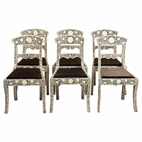 Chaise en incrustation d'os de haute qualité indienne, fabriquée à la main en Inde, prix direct d'usine raisonnable, chaise en incrustation d'os pour la maison, l'hôtel, la villa
