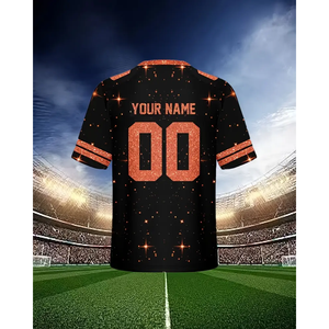 เสื้อฟุตบอลอเมริกัน คอวี สกรีนชื่อและหมายเลขได้ เสื้อฟุตบอลผู้ใหญ่ สวมใส่สบาย ระบายอากาศได้ดี ระบายความร้อนได้ดี - Product Image 3