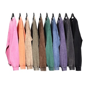 Nouveau lavage à l'acide de haute qualité hiver chaud coton/polaire lavable vêtements de mode plaine coupe régulière respirant sweats à capuche pour hommes - Product Image 1
