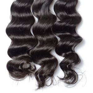 Extensions de cheveux indiens vierges de luxe Paquets ondulés naturels Fermetures à double tirage Exportation directe d'usine - Product Image 1