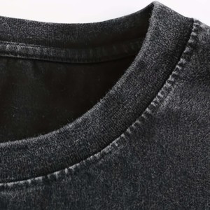 T-shirts boxy ajustés Premium 100% coton écologique à séchage rapide, lavés à l'acide, vintage, grammage lourd, pour hommes et femmes, non tissés, vente en gros - Product Image 5
