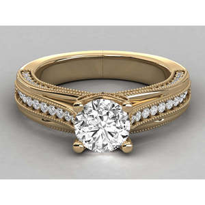 Bague pour femme en or 10 carats avec diamant solitaire cultivé en laboratoire - Product Image 2