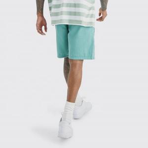 ที่กําหนดเองตัดขอบวินเทจเชือกบวกขนาดกางเกงขาสั้นผู้ชายด้อยแพทช์พัฟพิมพ์ผ้าฝ้าย100%ผู้ชายหินกรดล้างกางเกงขาสั้น - Product Image 2