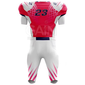 Uniforme de Fútbol Americano Personalizado al por Mayor, Sublimado, Transpirable, de Manga Corta, de Alta Calidad - Product Image 3