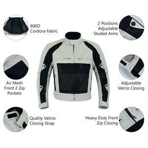 Combinaison textile de moto BLACK RACING GEAR stylée faite à la main Logo personnalisé respirant en nylon/polyester/cuir Cordura vêtements de course - Product Image 2