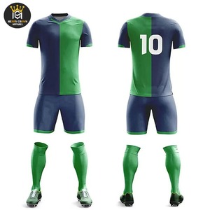 Juego completo de fútbol de sublimación para adultos con cintura elástica y camiseta de fútbol de colores vivos y camiseta de fútbol de secado rápido - Product Image 2