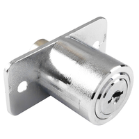 Cylindres de serrure à pêne en alliage de zinc chromé de qualité supérieure, personnalisables pour les tiroirs, portes et armoires de mobilier de bureau, sécurité par ABA