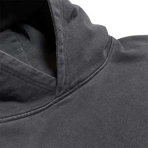 Invierno negro/gris personalizado hombres sudaderas con capucha de alta calidad térmica a prueba de viento sudaderas - Product Image 4
