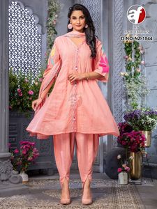 El último traje Dhoti de trabajo manual de algodón puro de diseñador de Fab Zone - Product Image 4