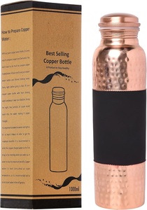 Bouteille en cuivre laqué gratuit de qualité supérieure pure sans couture sans doublure et sans revêtement Bouteille de taille standard disponible au prix le plus bas pour la vente - Product Image 2