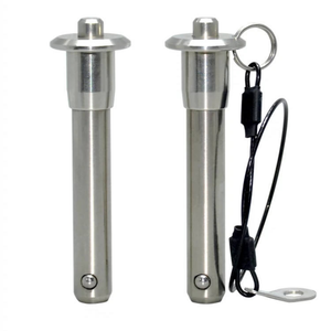 Goupilles à dégagement rapide Dia 5 6 8 10 12 16 20 avec bouton-poussoir et verrouillage à bille en acier inoxydable – En stock - Product Image 1