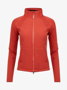 BRAND ZONE <b>Women's</b> Red Quilted Riding <b>Jacket</b> Full Zip Stand Collar Lightweight Softshell High Waist Equestrian Outdoor - Product Image 1