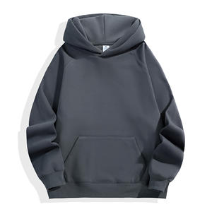 Sudadera con capucha de gran tamaño con bordado degradado personalizado, Sudadera con capucha de Terry francés suelta de alta calidad para hombre, producción en fábrica - Product Image 3