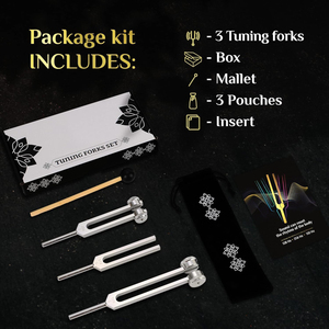 Set de Diagnóstico de Sintonización Sensorial de Acero Inoxidable 128Hz 256Hz 512Hz Accesorios de Yoga y Meditación y Dispositivos de Terapia de Sonido - Product Image 4