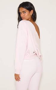 Sudadera Personalizada con Logotipo, Color Rosa Bebé, 100% Algodón, Suave al Tacto, Ropa de Calle de Invierno para Mujer, Mangas Largas, Sudadera con Capucha para Gimnasio y Entrenamiento - Product Image 2