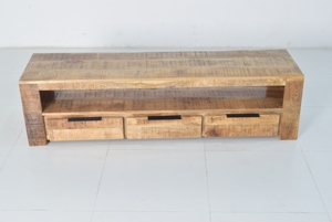 Mueble de TV de madera con acabado natural de diseño moderno industrial vintage, mueble con cajón múltiple para el hogar, sala de estar, dormitorio de Hotel - Product Image 3