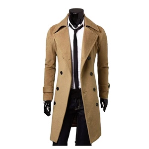 2024 invierno nueva llegada elegante abrigo de plumón de longitud Regular de lana a cuadros transpirable a prueba de viento genuino Unisex superventas - Product Image 1