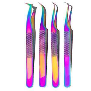 Compact Volume <b>Tweezers</b> Eyelash Shaped Lash Applicator Eyelash <b>Tweezers</b> with Fiber Tip Nano Grip for Lashing - Product Image 1
