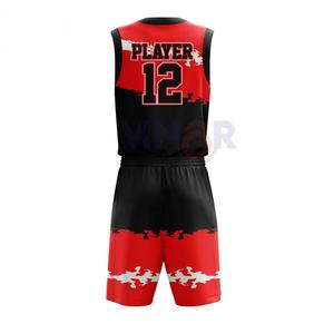 Ensemble de vêtements de basket-ball réversibles personnalisés chauds Nom en polyester à séchage rapide Conception imprimée respirante vierge Conception libre par sublimation - Product Image 2