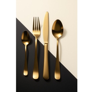 Ensemble de couverts de luxe en acier inoxydable plaqué or finition argentée pour maisons et mariages élégants - Product Image 3