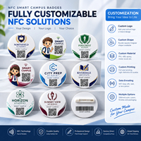 Fabrik-Lieferung Epoxid-NFC-Karte NTAG215 Personalisiertes Wasserdichtes RFID-Smart-Badge für Schulanwesenheitserkennung