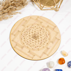 Tableros de cristal Shree Yantra de calidad premium, tableros de curación natural para regalos, astrología y meditación a precio de mayorista. - Product Image 1