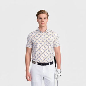 Polo de golf à manches courtes brodé personnalisé coupe régulière pour hommes - Product Image 1